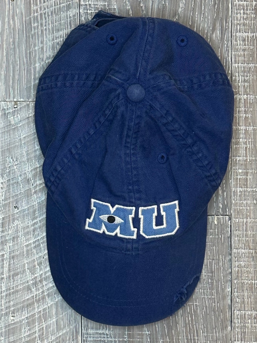 Disney Monster’s University Blue Baseball Cap with Distressed Details